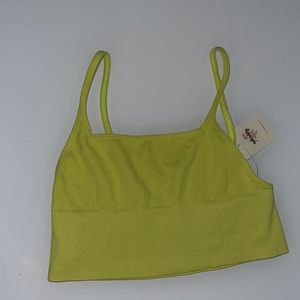 Free People NWT Bra/Brami M/L Lime